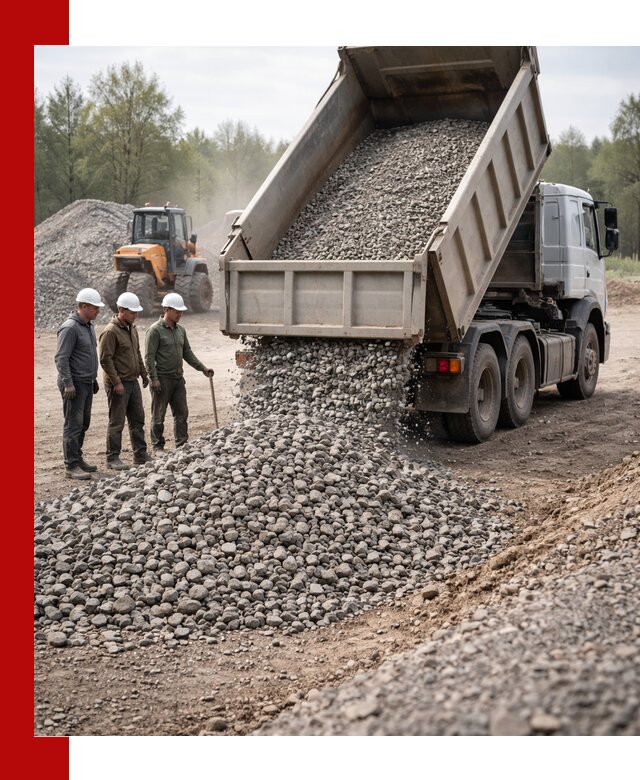 Доставка гравийного щебня фракции 70-120 в Борзе