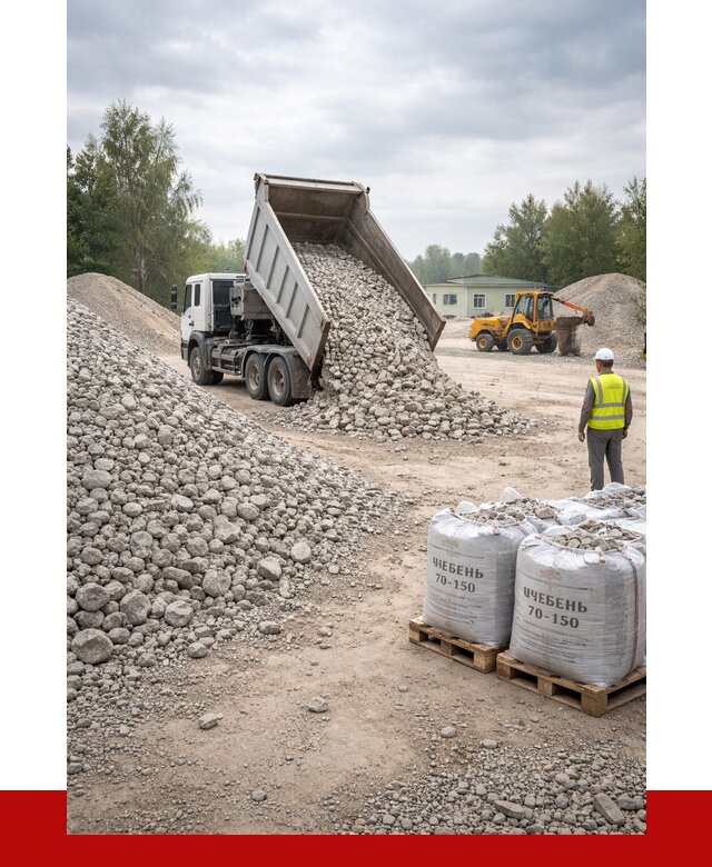 Известняковый щебень фракция 70-150 в Борзе от 1288 р. | ПРОНЕРУДБря