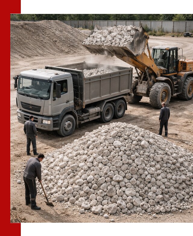 Известняковый щебень фракция 70–150 с доставкой в Борзе