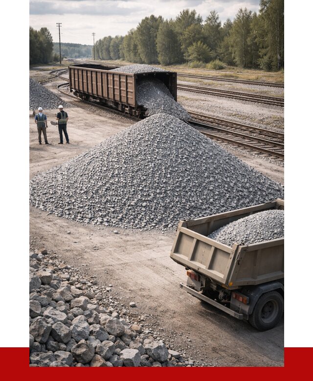 Железнодорожный щебень 20-60 в Борзе от 1751 р. | ПРОНЕРУДБря