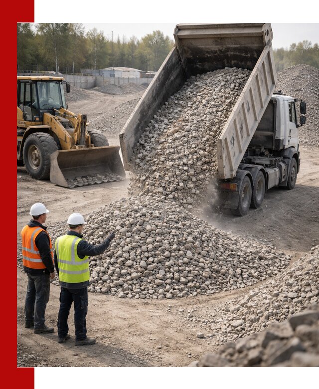 Вторичный щебень фракция 40–70 доставка в Борзе