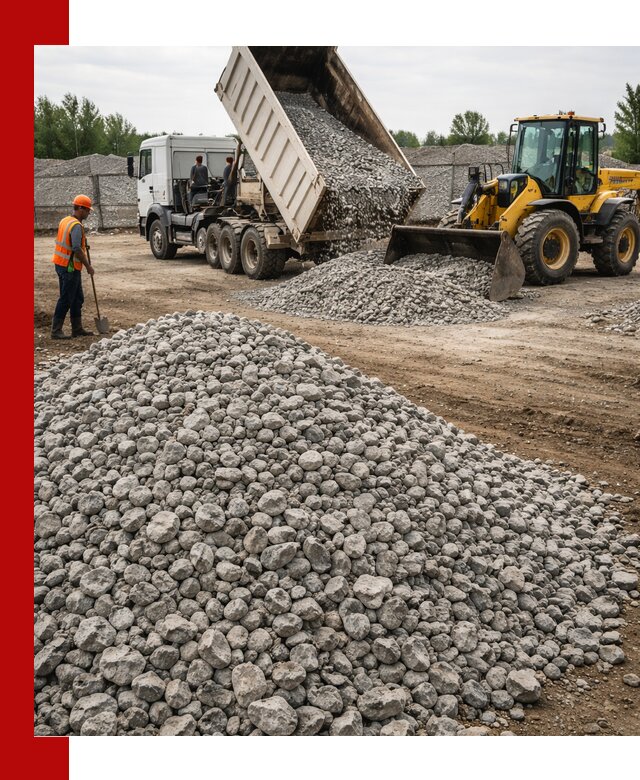 Доставка бетонного щебня фракции 40-70 в Борзе