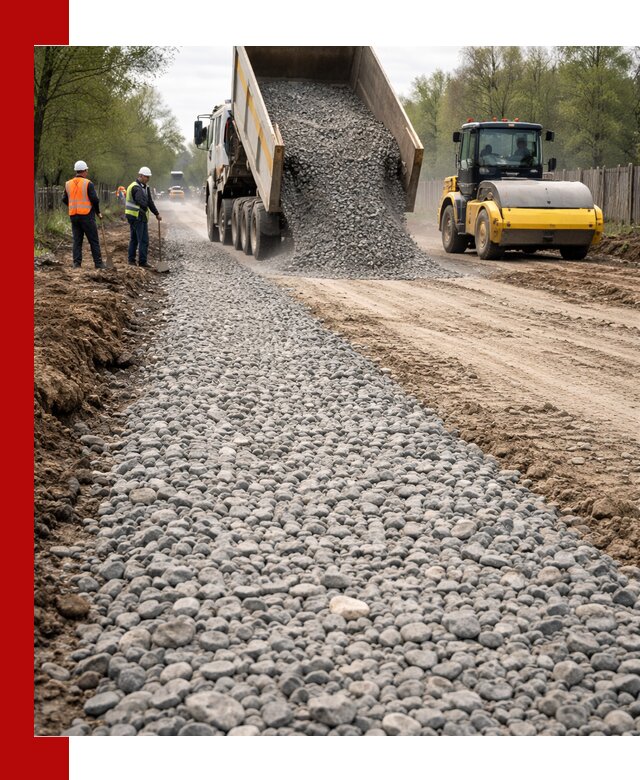 Доставка щебня для отсыпки дорог в Борзе высокого качества