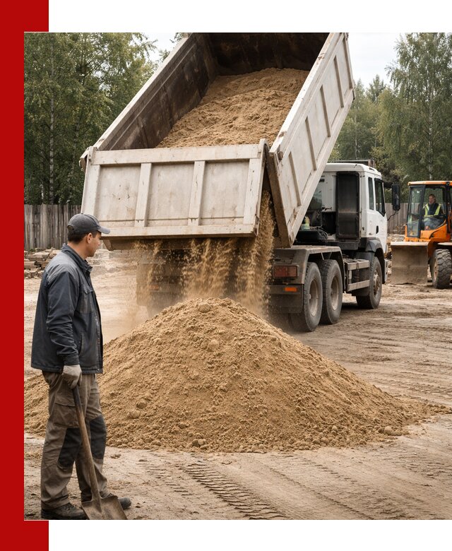 Доставка и продажа песка с разгрузкой в Борзе