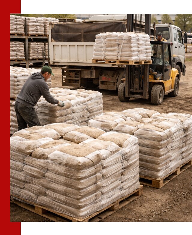 Карьерный песок в мешках с доставкой в Борзе