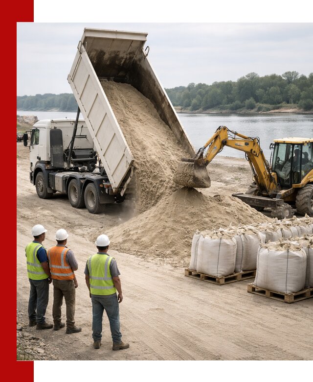 Доставка речного песка в Борзе самосвалами и погрузкой