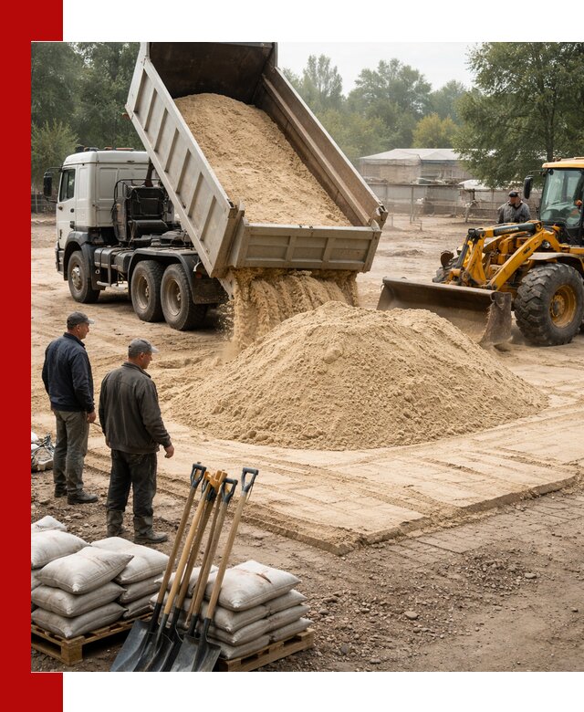 Доставка мытого песка в Борзе с самосвалами по выгодной цене