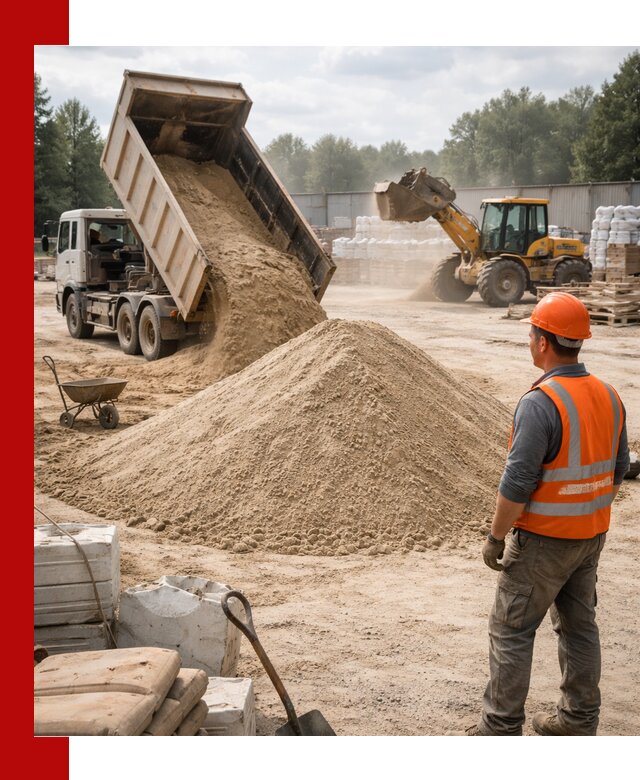 Доставка строительного песка с самосвалом в Борзе