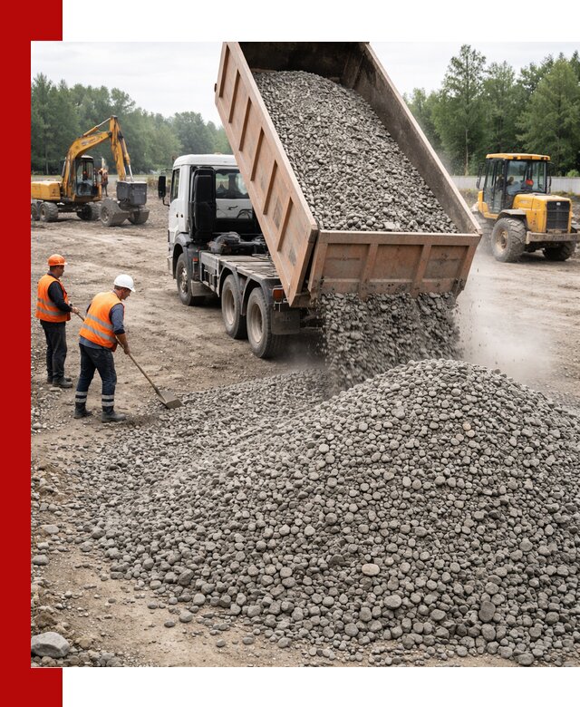 Доставка гравия фракции 40-70 в Борзе оптом и в розницу