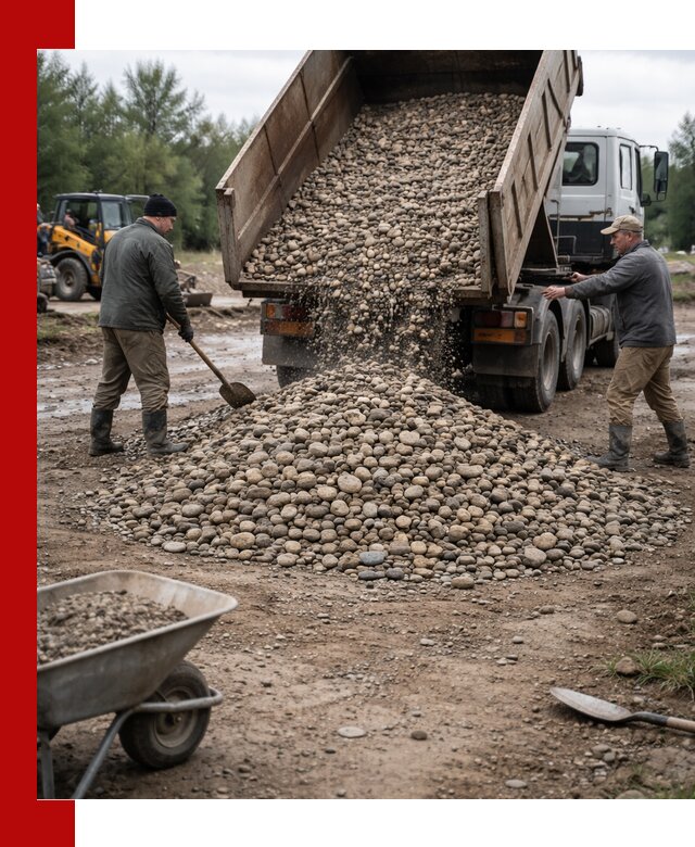 Доставка гальки речной оптом и в розницу в Борзе