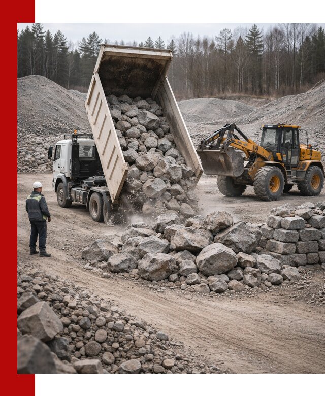 Доставка и продажа бутового гранитного камня в Борзе