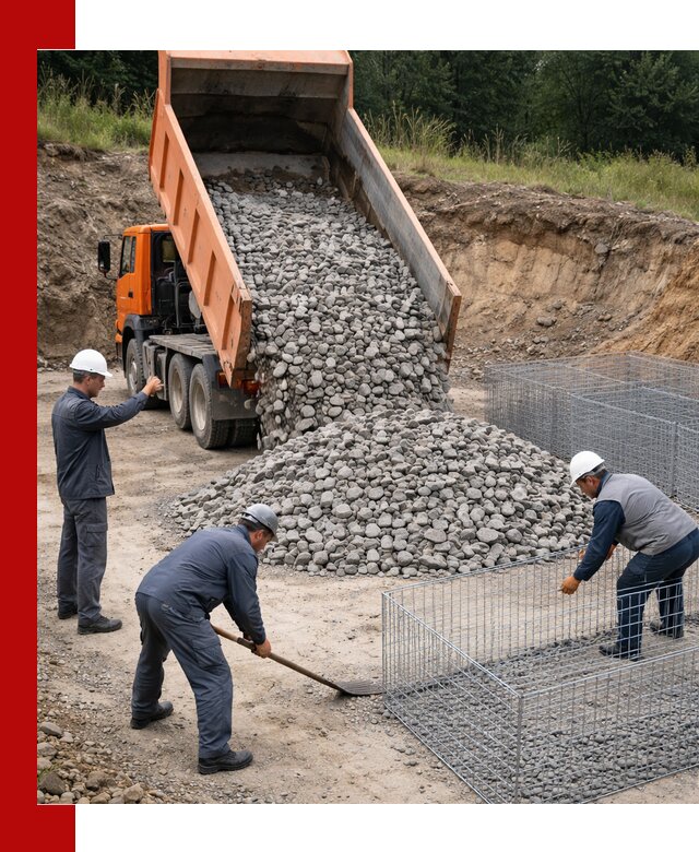 Камень для габионов с доставкой в Борзе быстро и надёжно