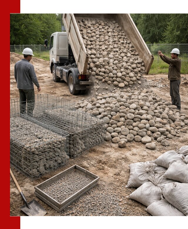 Камень для габионов фракция 70–151 в Борзе