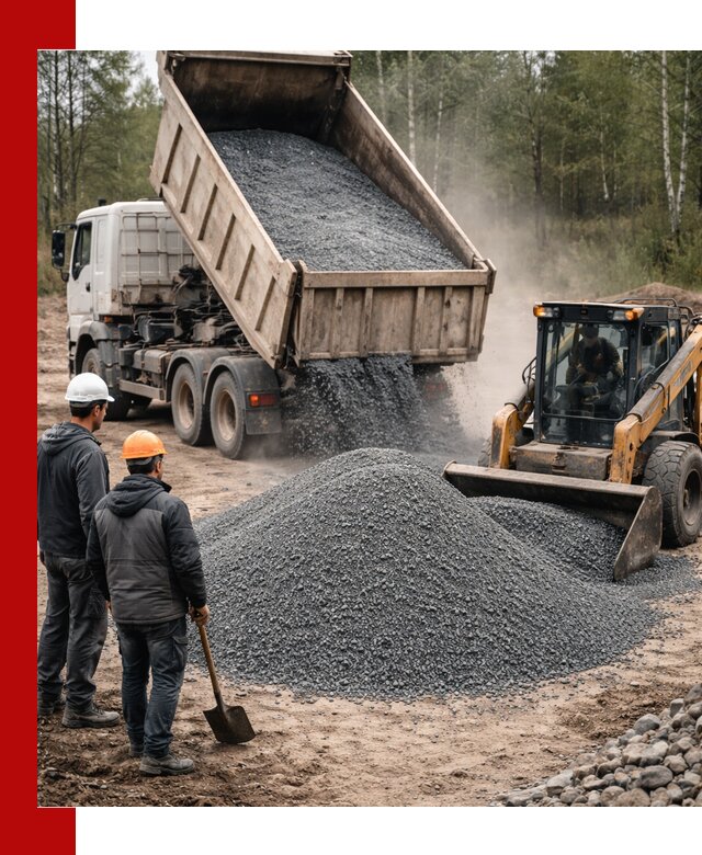 Гранитный отсев 0-5 с доставкой и разгрузкой в Борзе