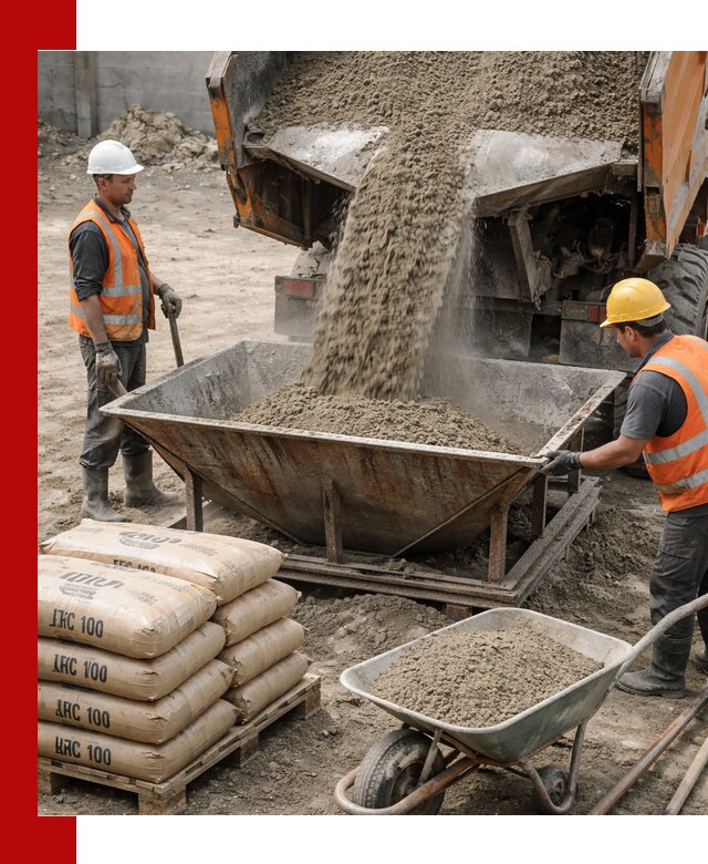 Доставка цементно-песчаной смеси М100 в Борзе