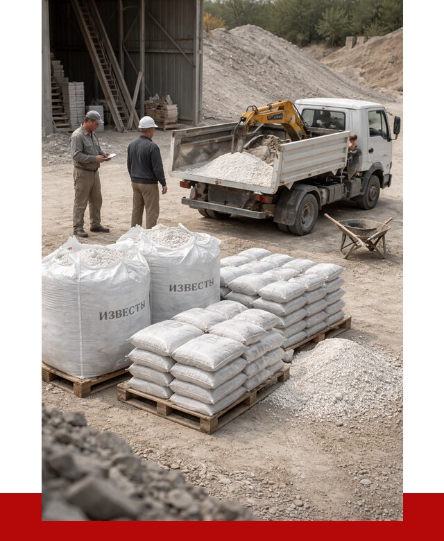 Известь строительная в Борзе с доставкой от 4326 р. | ПРОНЕРУДБря