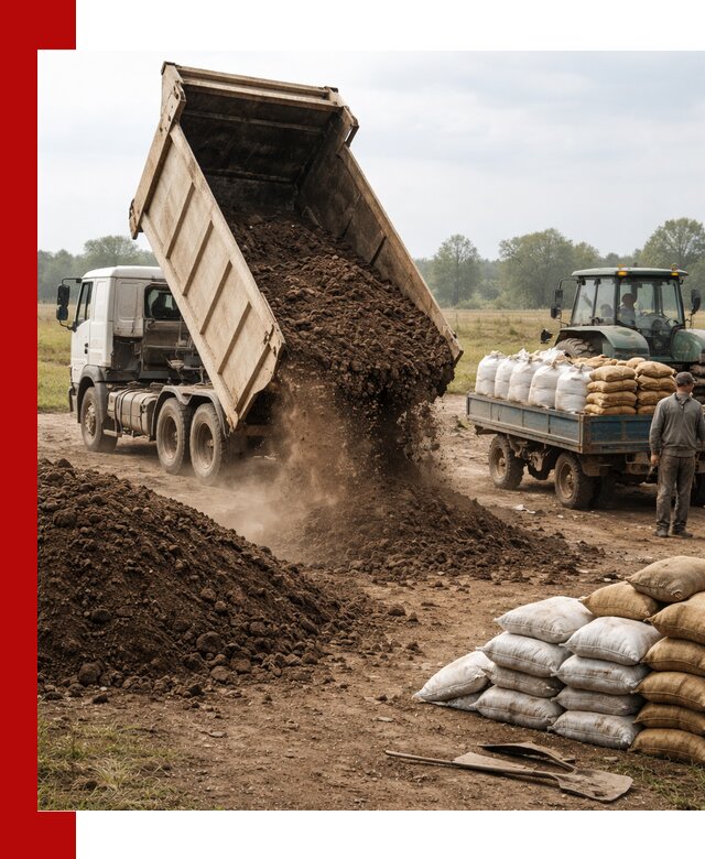 Доставка грунта и удобрений оптом в Борзе для сельхоз и строительства