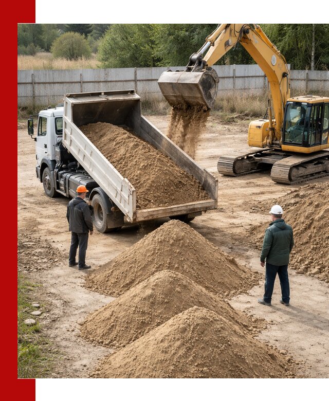 Доставка супеси вагонными и автопартиями в Борзе