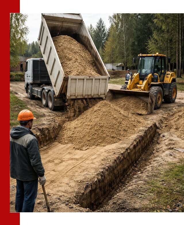 Доставка песчаного грунта в Борзе для строительных работ