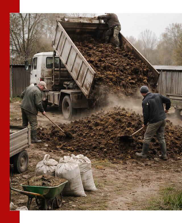 Доставка коровьего навоза самосвалом в Борзе