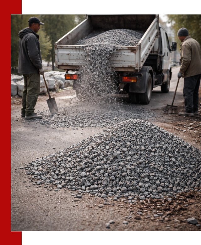 Гранитная крошка для посыпки дорог и тротуаров в Борзе