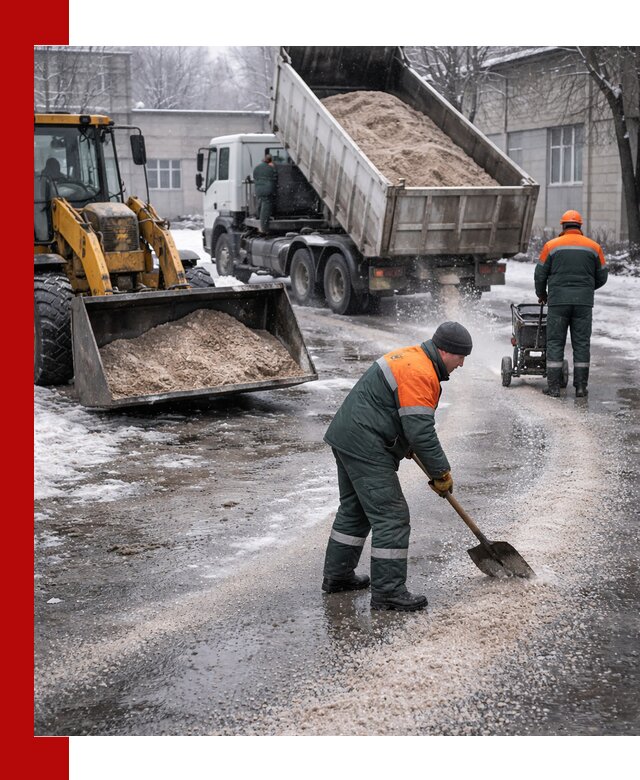 Реагент против гололеда с доставкой и нанесением в Борзе