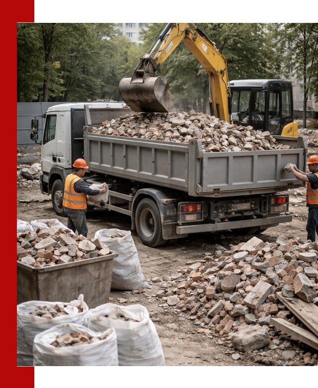 Вывоз строительного мусора в Борзе с самосвалами и контейнерами